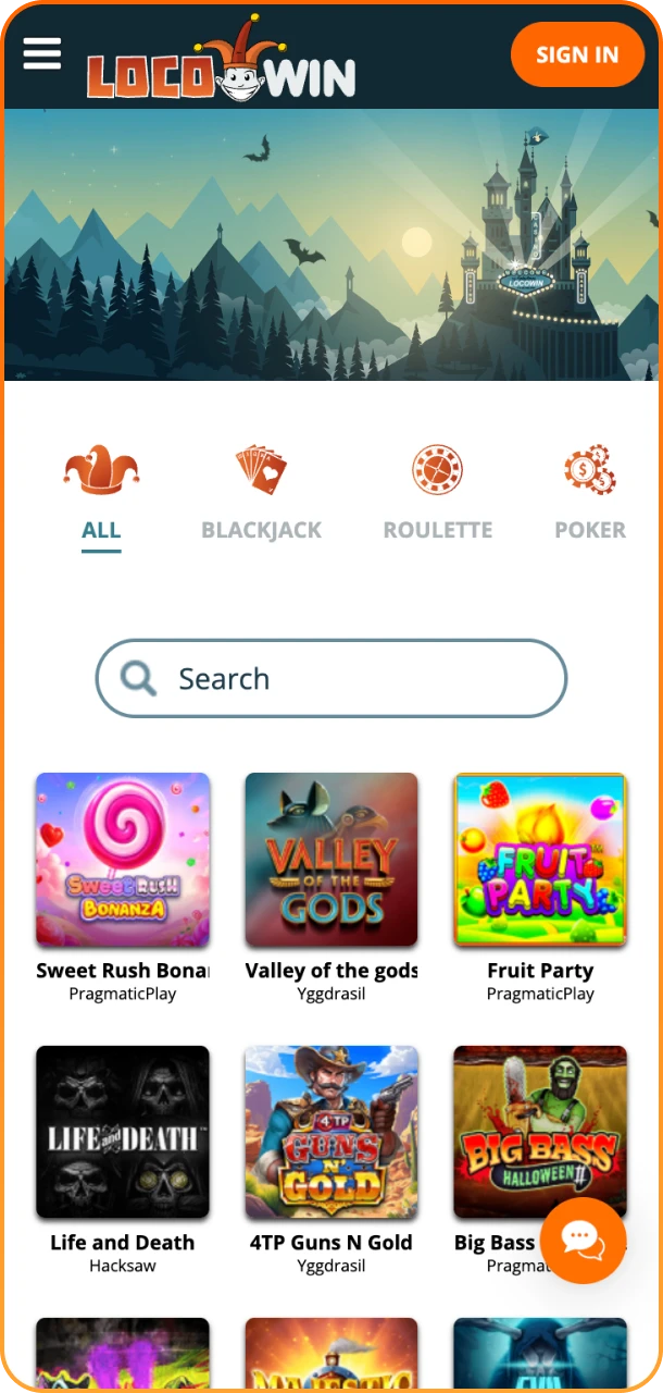 Spin and win exciting slots inside Locowin app.
