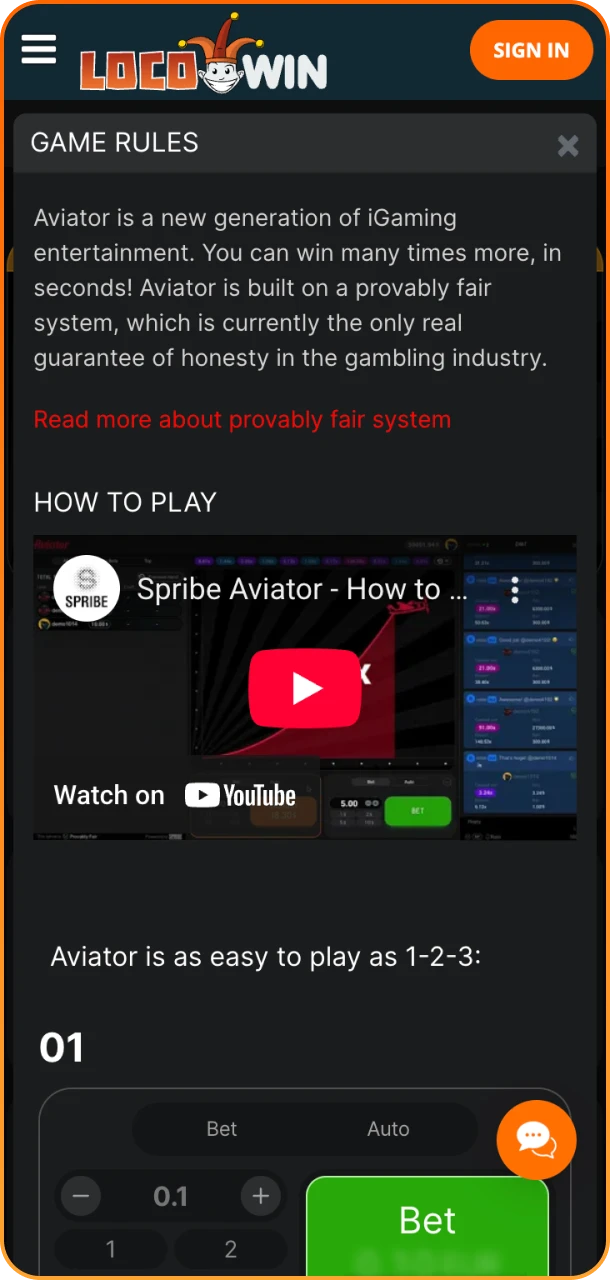 Understand Aviator rules and soar with Locowin.