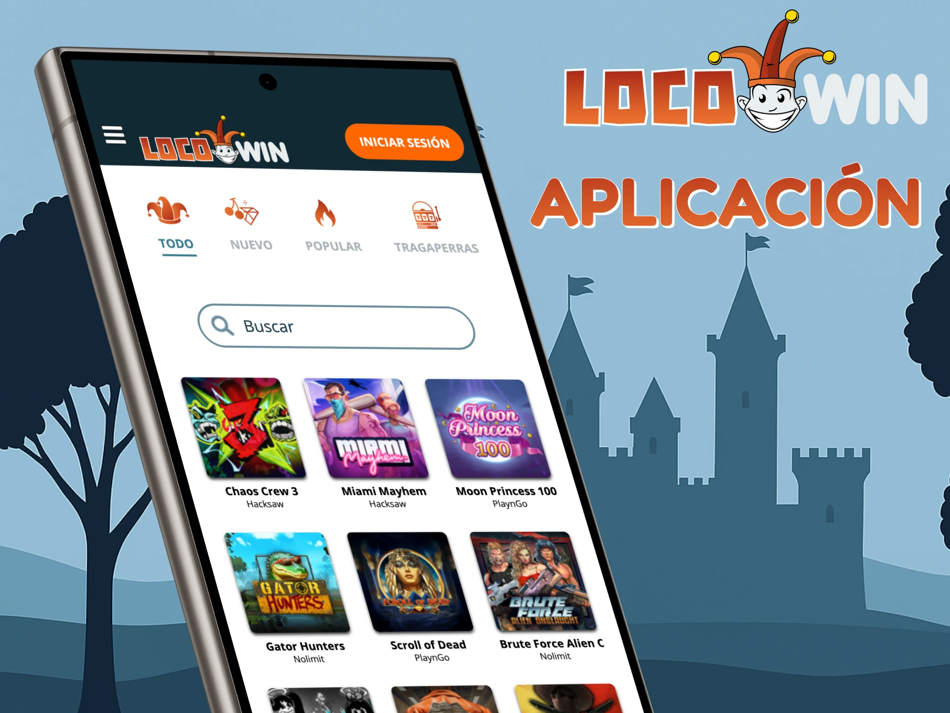 Vive el casino completo desde la app Locowin.