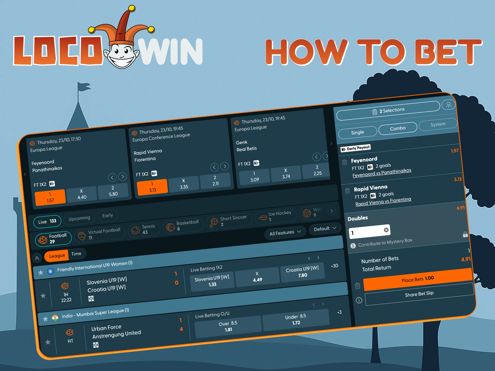 Learn how to place your first winning bet on Locowin.