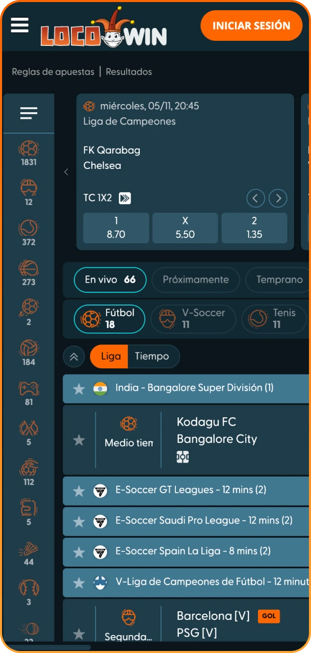 Erlebe aufregende Sportwetten mobil bei Locowin.