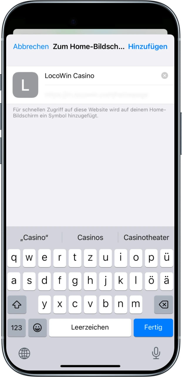 Speichere Locowin schnell als App auf deinem Gerät.