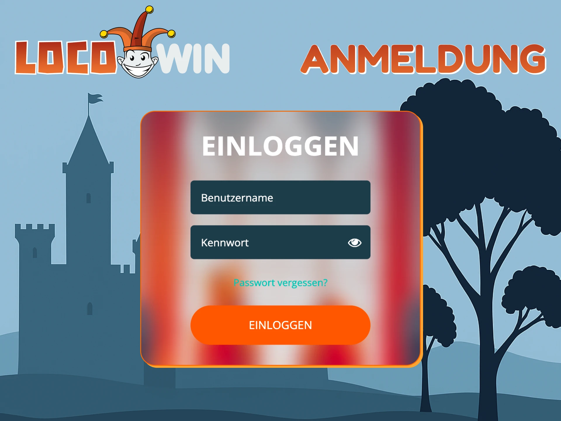 Melde dich an und starte dein Spiel bei Locowin.