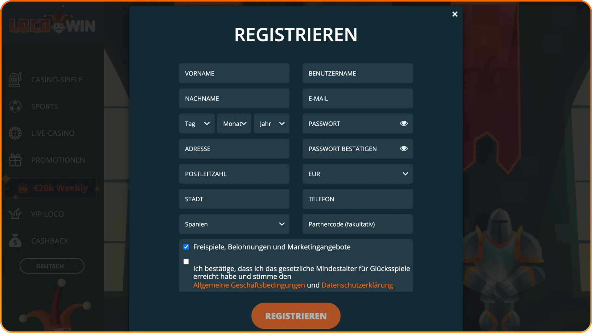Werde Teil der Locowin Community.